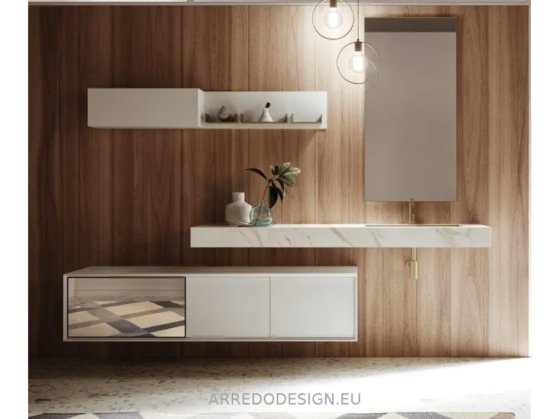 Mobile bagno Sospeso Edge modula Punto tre scontato - 35%