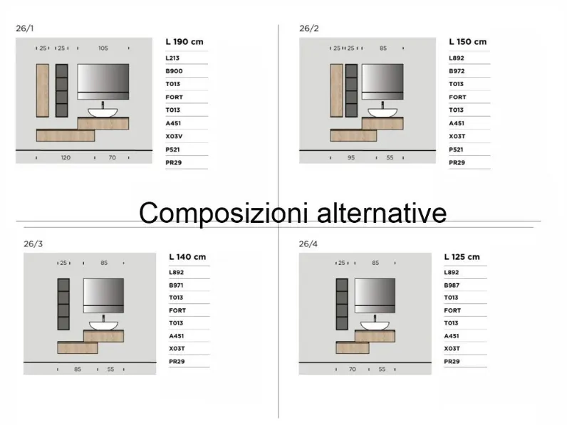 Mobile bagno sospeso Home plus 45 di Arbi SCONTATO - 23%