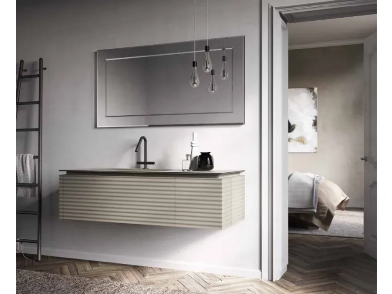 ARREDO BAGNO Idea group: MOBILE + SPECCHIO modello DOLCEVITA LACCATO OPACO SCONTATO 30%