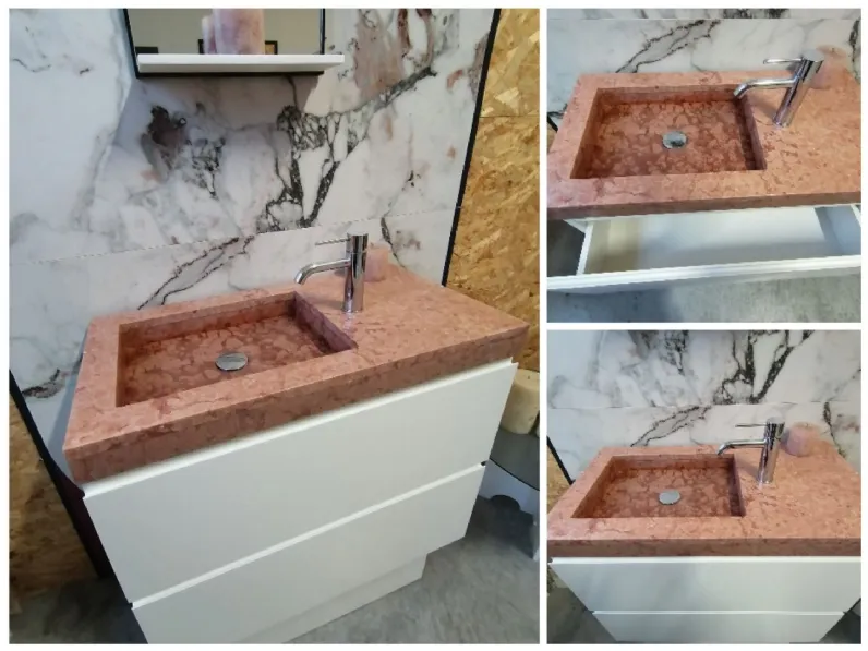 Arredamento bagno: mobile Mya design Valp rosso verona in Offerta Outlet