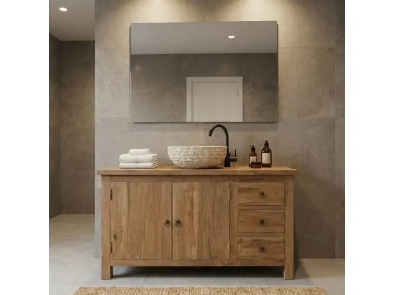 Mobile bagno A terra Mobile bagno lingo 120 Outlet etnico in offerta