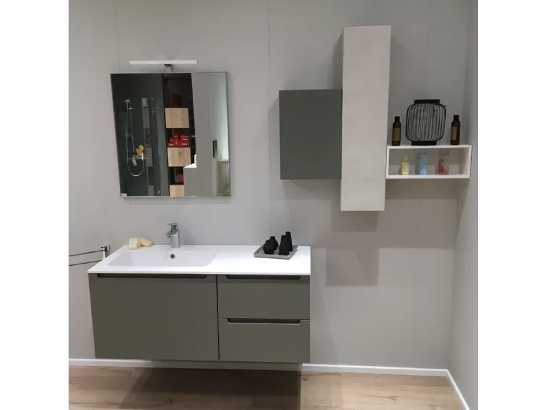 Mobile bagno Sospeso Arredo bagno scavolini idro grigio opaco Scavolini bathrooms a prezzo ribassato