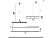 Bagno sospeso moderno Compab 