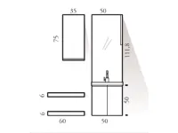 Bagno Compab, linea B-Go, modello BG12, misure