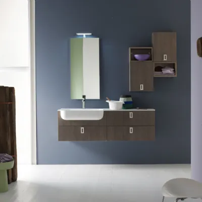 Bagno completo sospeso finitura Rovere Tranch 