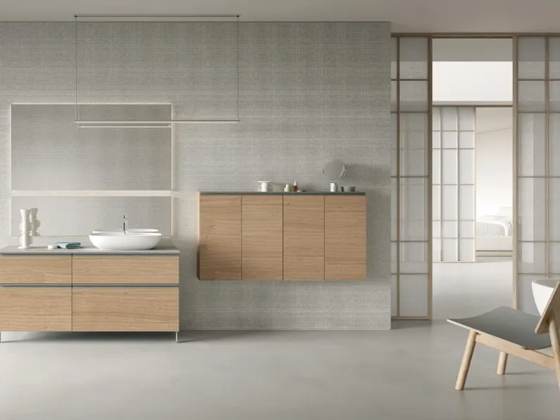 Mobile bagno in legno modello Bik 05 di Artigianale a prezzo Outlet