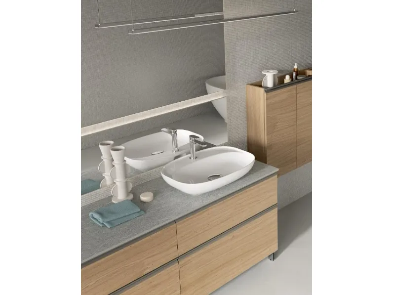 Mobile bagno in legno modello Bik 05 di Artigianale a prezzo Outlet