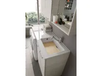 Composizione bagno 3 Arbi linea Ho.Me Laundry. Composizione composta da una specchiera box e una combo in finitura legno Story.