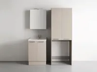 Composizione bagno 9 Arbi linea Ho.Me Laundry. La composizione  composta da una specchiera, una colonna portalavatrice e una combo.