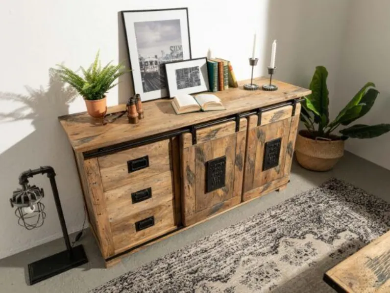 Mobile bagno in legno modello Credenza jupiter 150 di Outlet etnico a prezzo Outlet