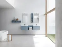 Arredamento bagno: mobile Compab Lavabo doppio con porta asciugamano in Offerta Outlet
