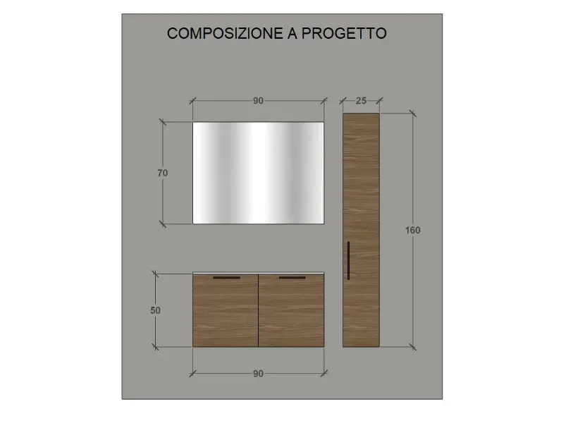 Arredamento bagno: mobile Baxar M system a prezzo scontato