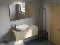 Mobile bagno Artigianale Bagno sospeso con cassetto e specchiera  IN OFFERTA OUTLET
