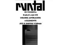 Mobile bagno Runtal jet x - vxd 056 orizz. doppio 8 el. h.58,8 l.150 cm antracite termoarredo Artigianale SCONTATO a PREZZI OUTLET