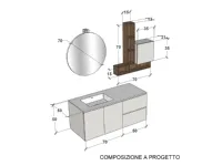 Mobile bagno in laminato modello M1 system di Baxar in Offerta Outlet