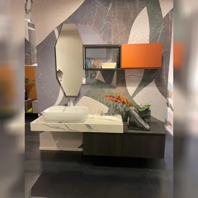 Mobile bagno in laccato opaco modello Cv 331 bgo laos  di Compab a prezzo scontato