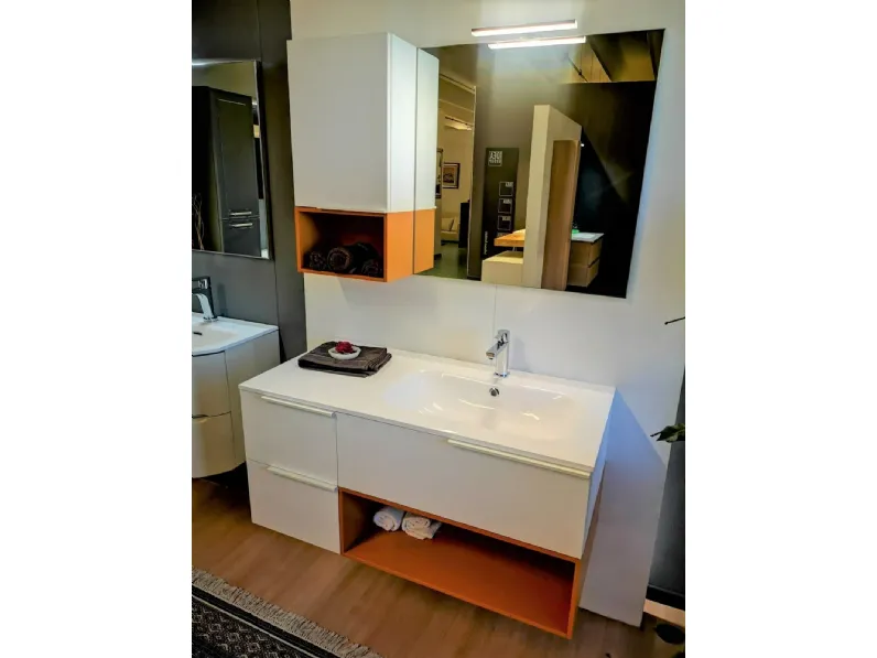 Mobile bagno da 70 cm sospeso bianco opaco modello PARMA