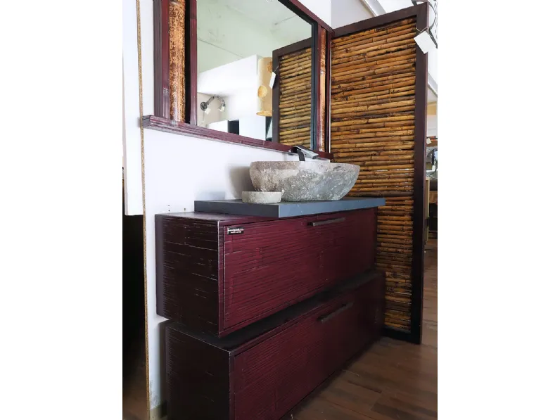 Mobile bagno A terra Bagno red legno e bambu in offerta Nuovi mondi cucine in offerta