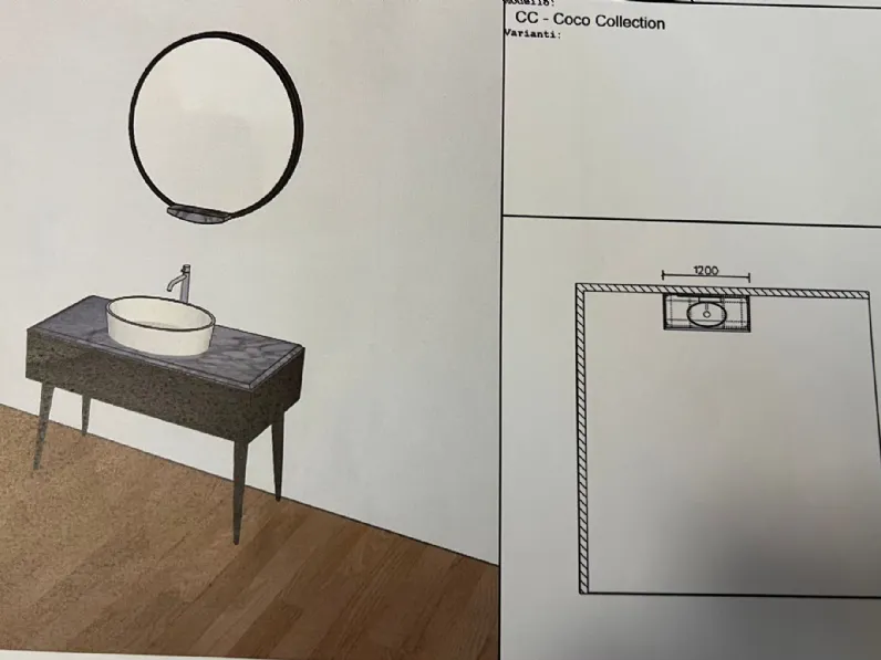 Mobile arredo bagno A terra Callesella Coco' in offerta