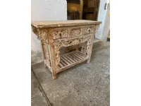 Mobile per la sala da bagno Outlet etnico Consolle bagno teak decapata in Offerta Outlet
