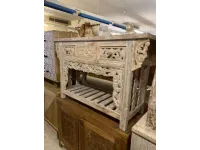 Mobile per la sala da bagno Outlet etnico Consolle bagno teak decapata in Offerta Outlet