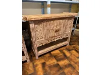 Mobile bagno design Mobile consolle bagno teak decapato di Outlet etnico in OFFERTA OUTLET - 33%
