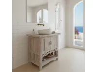 Mobile per la sala da bagno Outlet etnico Mobile consolle bagno teak decapato a prezzo Outlet