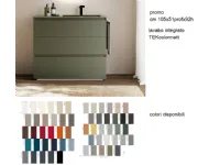 Mobile bagno in laccato opaco modello Sintesi m3system tekcolormatt 105 di Baxar a prezzo Outlet