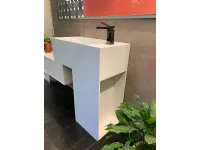 Mobile bagno A terra Unico lavabo corian + cassettiera sospesa Rexa a prezzo scontato