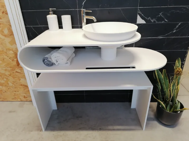 Bank solid surface Mya design: mobile bagno a terra A PREZZI OUTLET
