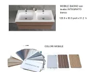 Mobile bagno moderno 2lavabi syntesi 120  di Baxar in OFFERTA OUTLET - 30%