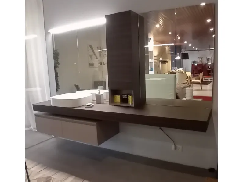 Mobile bagno Sospeso Composizione mobile bagno m3 system Baxar scontato - 40%