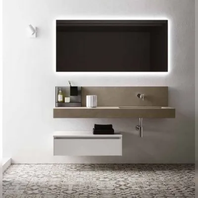 Composizione 11 segno Cerasa: mobile bagno sospeso A PREZZI OUTLET