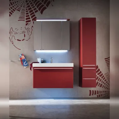 Mobile bagno Compab moderno sospeso con specchiera contenitore a prezzo scontato 35%