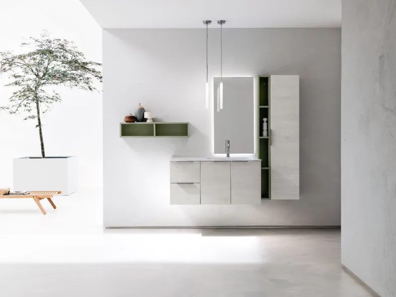 Mobile bagno Sospeso Con colonna intera Compab a prezzo scontato