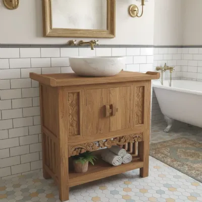 Mobile bagno A terra Mobile consolle bagno teak Outlet etnico a prezzi outlet