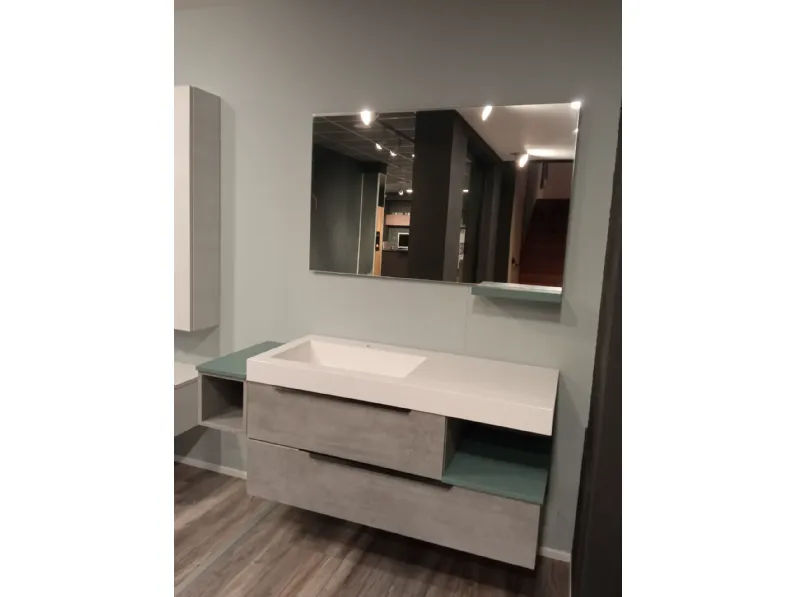 Mobile arredo bagno Sospeso Compab B go cemento in svendita