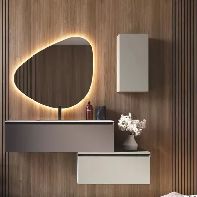 Mobile per il bagno Artigianale Bagno con base sospesa e specchiera in offerta