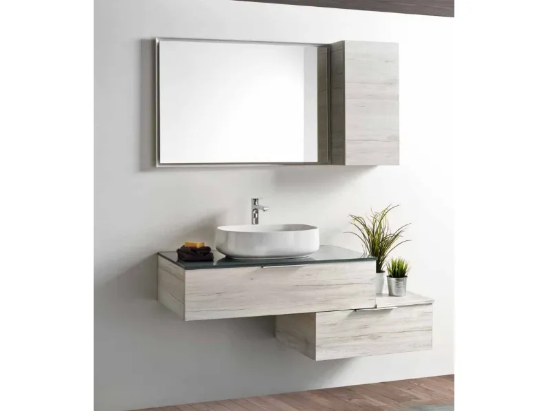 Mobile bagno Sospeso Composizione 7 Artigianale scontato - 31%