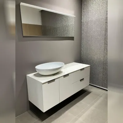 Composizione bagno in bianco opaco Compab: mobile bagno sospeso A PREZZI OUTLET