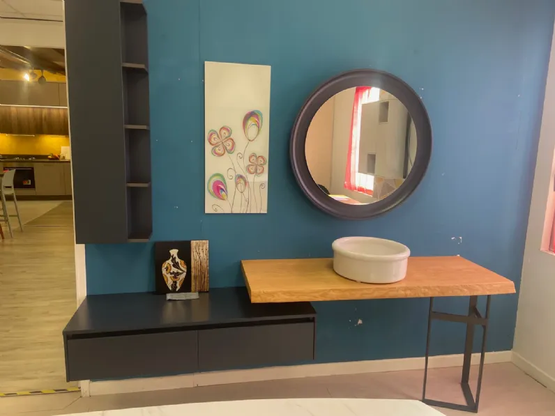 Mobile bagno in legno modello Segno di Cerasa a prezzo scontato