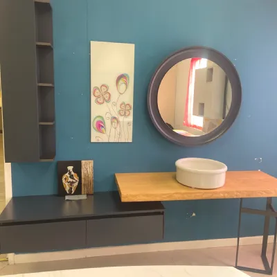 Mobile bagno in legno modello Segno di Cerasa a prezzo scontato