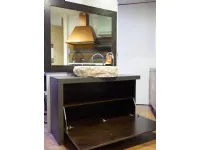 mobile bagno in legno etno brown con anta unica e maniglione lungo indonesia