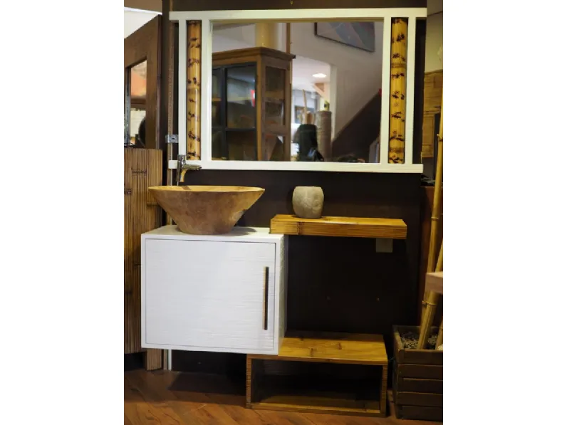 mobile bagno in offerta in legno e crash bambu sconto outlet