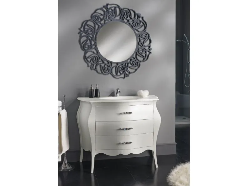 Mobile bagno Collezione esclusiva Mobile bagno bombato 3 cassetti IN OFFERTA OUTLET