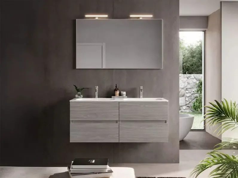 Arredamento bagno: mobile Artigianale Bagno con 2 basi sospese 04 a prezzi outlet
