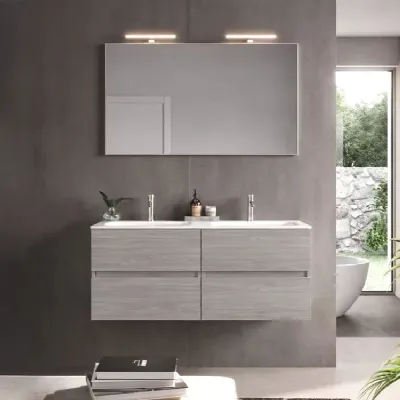 Arredamento bagno: mobile Artigianale Bagno con 2 basi sospese 04 a prezzi outlet