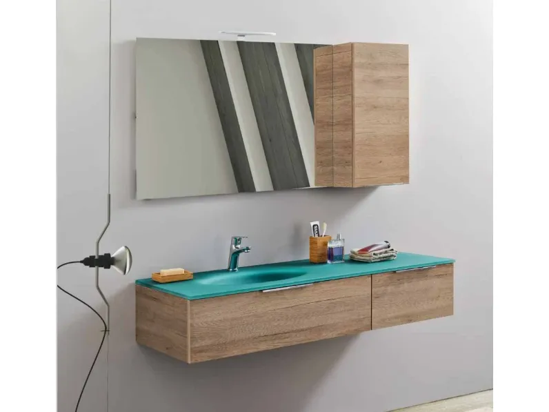 Mobile bagno Sospeso Composizione 6 Artigianale a prezzi convenienti