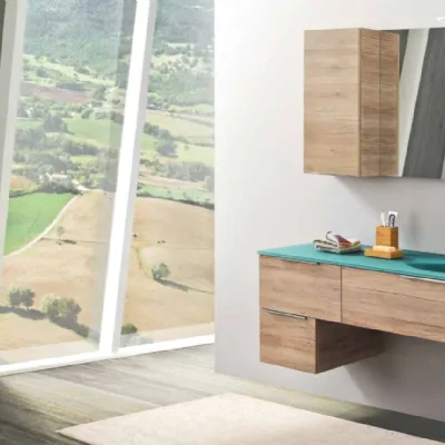 Mobile bagno Sospeso Composizione 6 Artigianale a prezzi convenienti