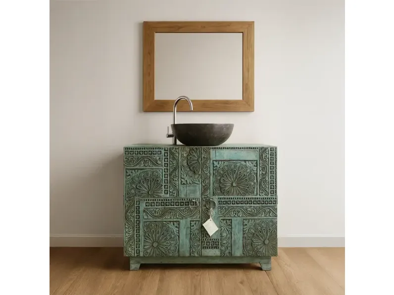 Mobile bagno A terra Mobile etnico bagno bilbao Nuovi mondi collection a prezzi outlet
